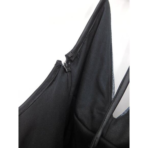 Jessica Mcclintock for Gunne Sax Whimsygoth Lace up Halter Dress Black Size 3/4 - Picture 5 of 7